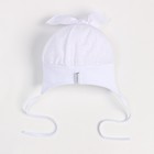 Шапка детская, цвет белый, размер 44-46 - фото 22303693