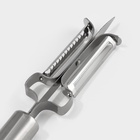 Овощечистка Доляна «Металлик», двухсторонняя, 20,5 см, цвет серебристый (комплект 2 шт) - фото 49436536