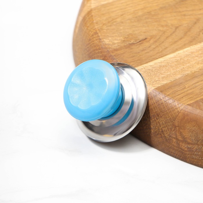 Ручка для крышки на посуду Доляна «Гевни», d=4,5 см, цвет синий - Фото 1