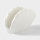 Набор фарфоровый для специй на бамбуковой подставке BellaTenero «Листья», 4 предмета: солонка 120 мл, перечница 120 мл, салфетница, подставка, белый - Фото 8