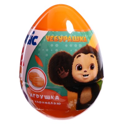 Игрушка «Чебурашка», в пластиковом яйце MAGIC EGG, с карамелью 10 г