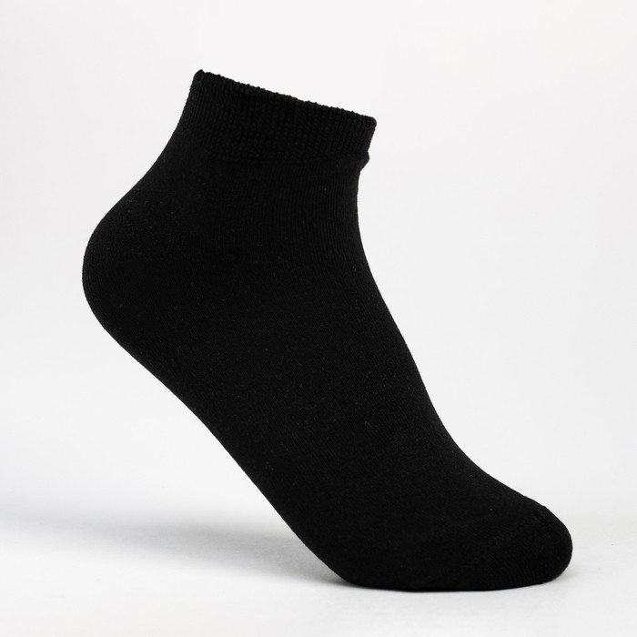 Носки мужские укороченные, цвет чёрный, размер 29