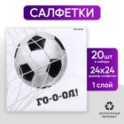 Салфетки бумажные однослойные «Футбол», 24 × 24 см, в наборе 20 шт. - Фото 1