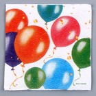 Салфетки бумажные однослойные «Воздушные шары», 24 × 24 см, в наборе 20 шт. - фото 4630607