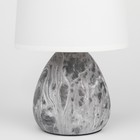 Настольная лампа Rivoli Damaris 1хЕ14, 40 Вт керамика черно-белая с абажуром - Фото 3