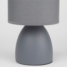 Настольная лампа Rivoli Nadine 1хЕ14, 40 Вт керамика серая с абажуром - Фото 3