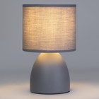 Настольная лампа Rivoli Nadine 1хЕ14, 40 Вт керамика серая с абажуром - Фото 4