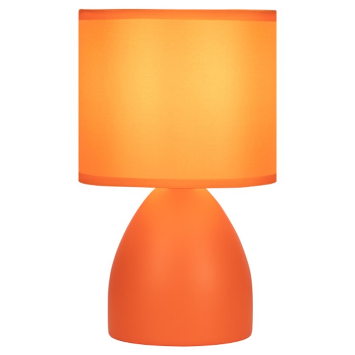 Настольная лампа Rivoli Nadine 1хЕ14, 40 Вт керамика оранжевая с абажуром