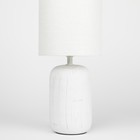 Настольная лампа Rivoli Ramona 1хЕ14, 40 Вт керамика белая с абажуром - Фото 3