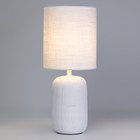 Настольная лампа Rivoli Ramona 1хЕ14, 40 Вт керамика белая с абажуром - Фото 4