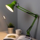 Настольный светильник Е27, на струбцине, цвет зелёный - Фото 7