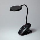 Настольный светильник NLED-513-6W-BK светодиодный аккумуляторный на прищепке, цвет чёрный - Фото 5