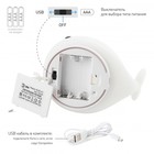Ночник-светильник светодиодный NLED-411-1W-W на батарейках или от USB мягкий силиконовый белый - Фото 3