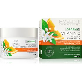 Крем для лица Eveline Organic, ревитализирующий, день/ночь, Витамин С, 50 мл