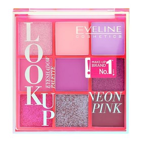 Палетка теней для век Eveline NEON PINK, 9 оттенкуов, 10,8 г