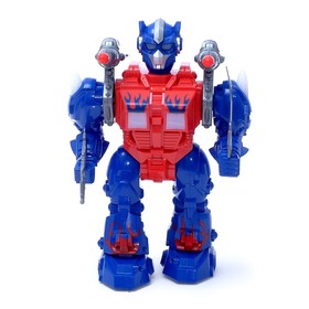 

Робот «Оптимус», ходит, стреляет, световые и звуковые эффекты, работает от батареек, уценка