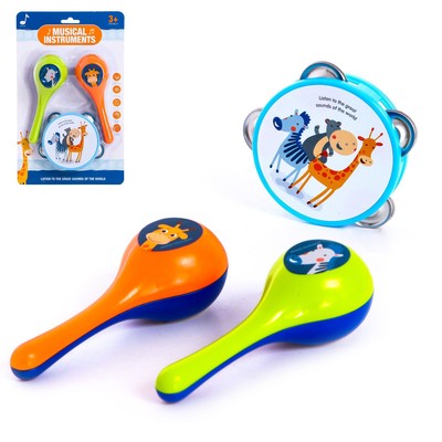 УЦЕНКА Набор музыкальных инструментов «Зверята», 3 предмета