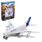 Самолёт металлический «Пассажирский», инерционный, световые и звуковые эффекты, цвета МИКС, уценка 9794461