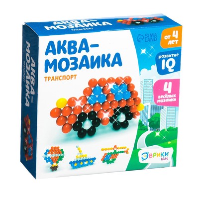 Аквамозаика для детей «Транспорт», уценка