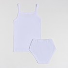 Комплект для девочки (майка, трусы), цвет белый, рост 98 см - фото 24720066