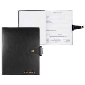 Дневник универсальный для 1-11 класса Favourite. Black, мягкая обложка, искусственная кожа, ляссе, 80 г/м2