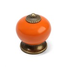 Ручка кнопка DOME Ceramics 003, керамическая, оранжевая - Фото 2