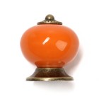 Ручка кнопка DOME Ceramics 003, керамическая, оранжевая - Фото 4