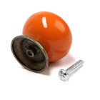 Ручка кнопка DOME Ceramics 003, керамическая, оранжевая - Фото 5