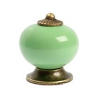Ручка кнопка DOME Ceramics 003, керамическая, зеленая - фото 301646681