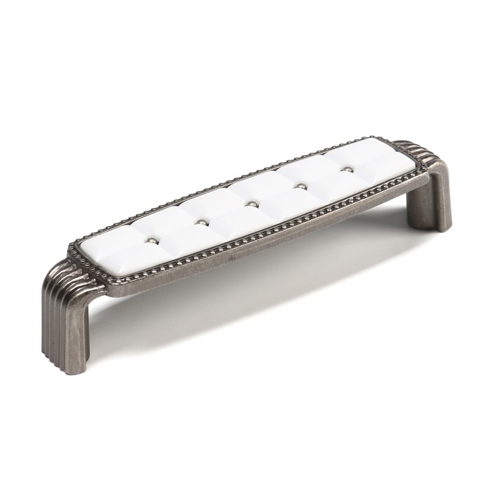 Ручка скоба ELEGANT, 96 мм, керамическая, цвет цвет старинное серебро - Фото 1