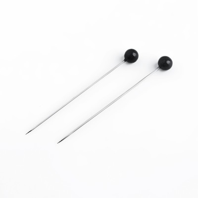 Набор булавок: портновские, английские, 32 / 35 мм, 100 шт, цвет чёрный