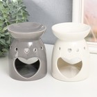 Аромалампа для эфирных масел «Сердце. Любовь», керамика, 9.8×9.8×12.8 см, МИКС - Фото 1