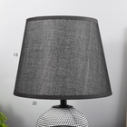 Настольная лампа с абажуром RISALUX «Бенефит», E14, 40 Вт, классическая, в спальню, на тумбочку, в гостиную, чёрный, 20×20×31 см - Фото 8