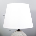 Настольная лампа с абажуром RISALUX «Бенефит», Е14 40 Вт, классическая, в спальню, на тумбочку, в гостиную, коричневый, 20×20×31 см - Фото 8