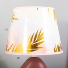 Настольная лампа с абажуром RISALUX «Сигалия», Е14, 15 Вт бордовый, 15×15×28 см - фото 3860072 Настольная лампа с абажуром RISALUX «Сигалия», Е14, 15 Вт бордовый, 15×15×28 см - фото 3860072