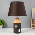 Настольная лампа "Домик" E14 40Вт коричневый 22х22х36 см RISALUX - Фото 1