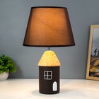 Настольная лампа "Домик" E14 40Вт коричневый 22х22х36 см RISALUX - фото 24248386