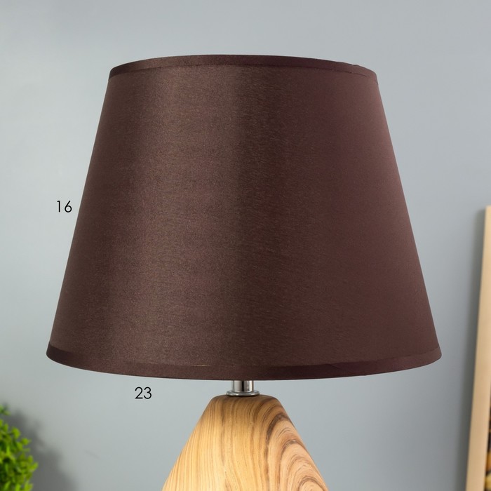 Настольная лампа "Домик" E14 40Вт коричневый 22х22х36 см RISALUX - фото 1907744623