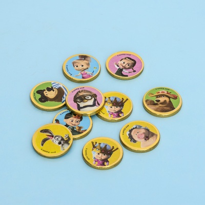 Шоколадные медали «Золотая авоська: Маша и Медведь», 6 г