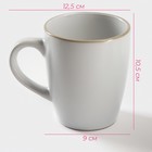 Кружка Доляна «Ваниль», 350 мл, керамика, белая - Фото 2