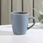 Кружка керамическая Доляна «Ваниль», 350 мл, цвет голубой - фото 319551533