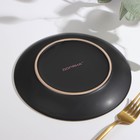 Десертная тарелка Доляна «Ваниль», d=19.5 см, керамика, чёрная - Фото 3