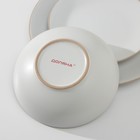 Набор тарелок керамических Доляна «Ваниль», 18 предметов: 6 тарелок d=19 см, 6 тарелок d=27 см, 6 мисок d=19 см, цвет белый - Фото 3