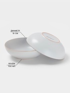 Тарелки Доляна «Ваниль», 18 предметов: 6 тарелок d=19 см, 6 тарелок d=27 см, 6 мисок d=19 см, керамика, белые - Фото 4