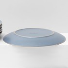 Набор тарелок Доляна «Ваниль», 18 предметов: 6 тарелок d=19 см, 6 тарелок d=27 см, 6 мисок d=19 см, керамика, голубой - Фото 7