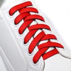 Шнурки для обуви, пара, плоские, двусторонние, 8 мм, 120 см, цвет чёрный/красный - Фото 3