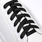 Шнурки для обуви, пара, плоские, двусторонние, 8 мм, 120 см, цвет чёрный/красный - Фото 4