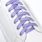 Шнурки для обуви, пара, плоские, двусторонние, 8 мм, 120 см, цвет лавандовый/мятный - Фото 4