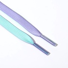 Шнурки для обуви, пара, плоские, двусторонние, 8 мм, 120 см, лавандовые/мятные - Фото 5