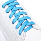 Шнурки для обуви, пара, плоские, двусторонние, 8 мм, 120 см, цвет голубой/фиолетовый - Фото 3